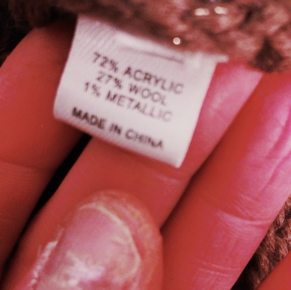 Nwot express Brown Knit cropped Button Down Cardigan 3/4" Sleeves small - Picture 9 of 10